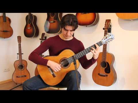 Enrique Sanfeliu 1920 - rare and beautiful classical guitar in the style of Enrique Garcia + video! image 9