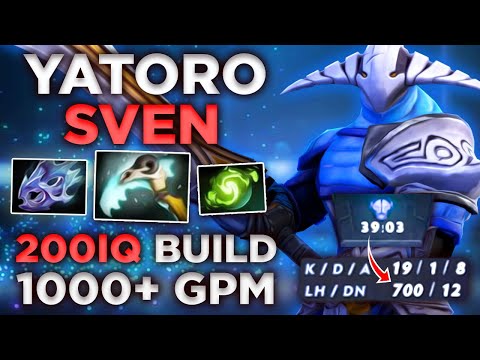 Yatoro Next Level 200 IQ Build On Sven - 39 Min 700+ Last Hits 1k GPM Dota 2