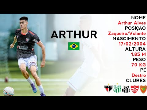 Arthur Alves - Zagueiro/Volante (Defender/ Defensive midfielder) - 2004 (2023)