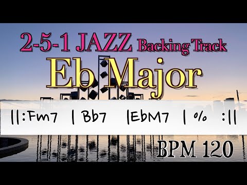 Eb major 2 5 1 Jazz Backing Track - Mid Swing style