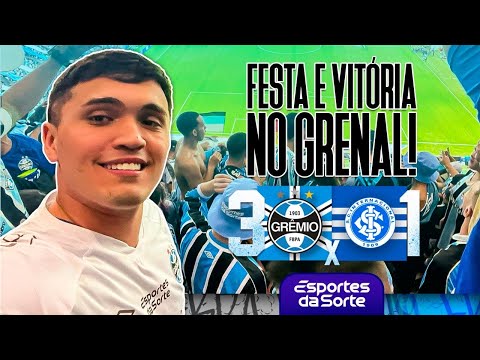 GRÊMIO 3x1 inter - VITÓRIA E FESTA DA MELHOR TORCIDA DO SUL NO GREnal!