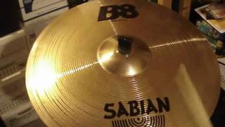 Video thumbnail for 20" Sabian B8 ride cymbal sound test by ductapeandcheese