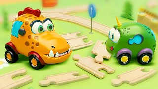 Aniversário com os carros Mocas! Desenho animado completo. Vídeo infantil dos carrinhos monstrinhos