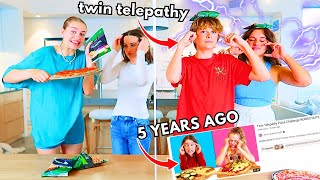 TWIN TELEPATHY PIZZA (5 years later O.G Challenge) By The Norris Nuts