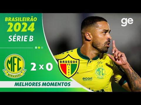 Gols e lances de Mirassol x Brusque