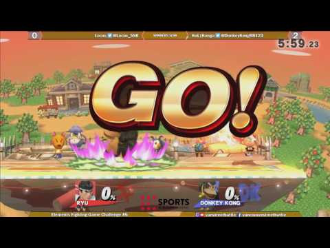 Elements FGC #6 - Smash 4 Singles - WS - Locus vs KoL|Konga