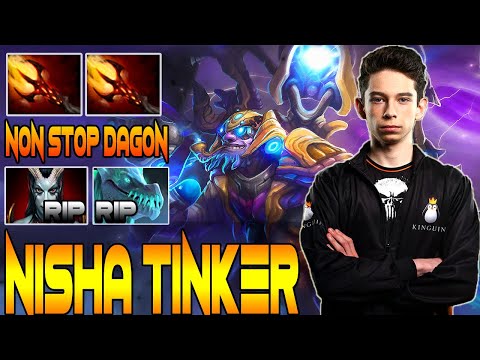 Nisha Tinker Lightning Fast Tinker Against Counters Epic Magical Burst Damage 7.25 Dota 2 Gameplay