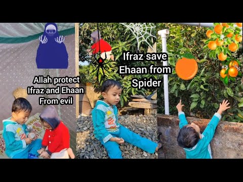 Latest 3d effect animation,Ifraz save Ehaan from spider,Allah potect Ifraz & Ehaan from evil#shorts