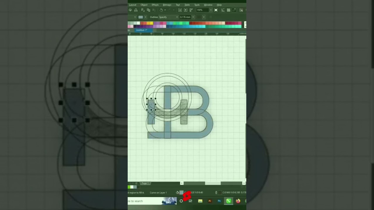 M+B Modern letter logo Design #illustrator #photoshop