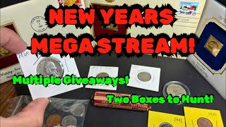 New Years MEGA Stream! - Two Box Coin Hunt and Multiple GAWs!