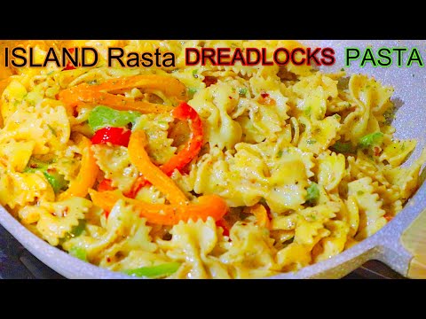 Cilantro Alfredo RASTA Dreadlock Pasta [Bow-tie DREADLOCK Pasta With A Difference] || BOW-TIE PASTA,