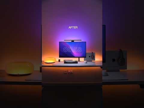The Power of Desk Setup Lighting ⚡️ Full video is here 👆 #desksetup #homeoffice #workfromhome