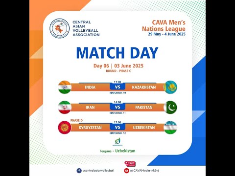 India - Kazakhstan. The 4th Central Asian Volleyball Association (CAVA) Nations League.