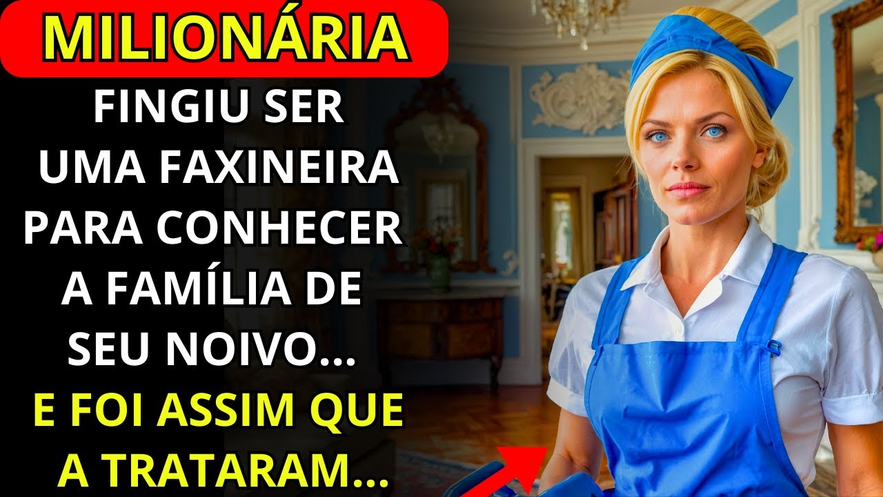 MILIONÁRIA FINGIU SER A FAXINEIRA E VEJA COMO A FAMÍLIA DO SEU NOIVO A TRATOU... FICOU HORRORIZADA