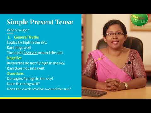 Simple Present Tense - සිංහලෙන් පැහැදිලි කිරීම් සමග Learn English in Sinhala -Sri Lanka
