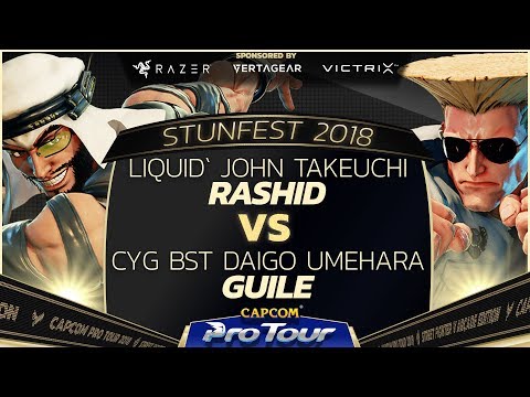 Liquid` John Takeuchi (Rashid) vs CYG BST Daigo Umehara (Guile) - Stunfest 2018 - SFV - CPT 2018