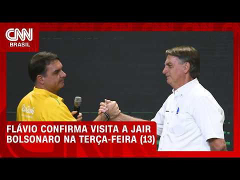 Após liberação de Moraes, Flávio visita Jair Bolsonaro na terça-feira (13) | CNN 360°