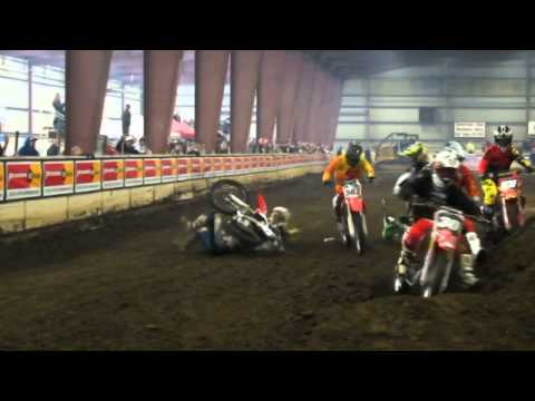 Open Pro first turn crash at Clark County Arenacross