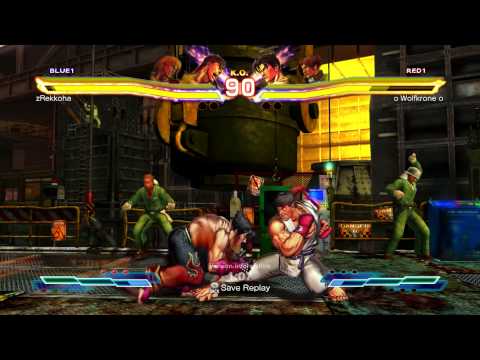 o Wolfkrone o (Jin, Lars) vs. zRekkoha (Ryu, Ken) Part 4/4 Street Fighter X Tekken
