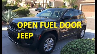 How to Open Fuel Door Gas Tank JEEP Grand Cherokee Compass Renegade Compass Commander Patriot Fill