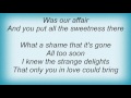Ella Fitzgerald - All Too Soon Lyrics