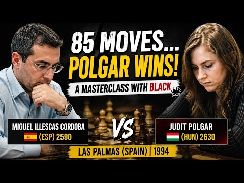 Miguel Illescas Cordoba vs Judit Polgar ◉ The Game of Chess Brilliance! 🔥