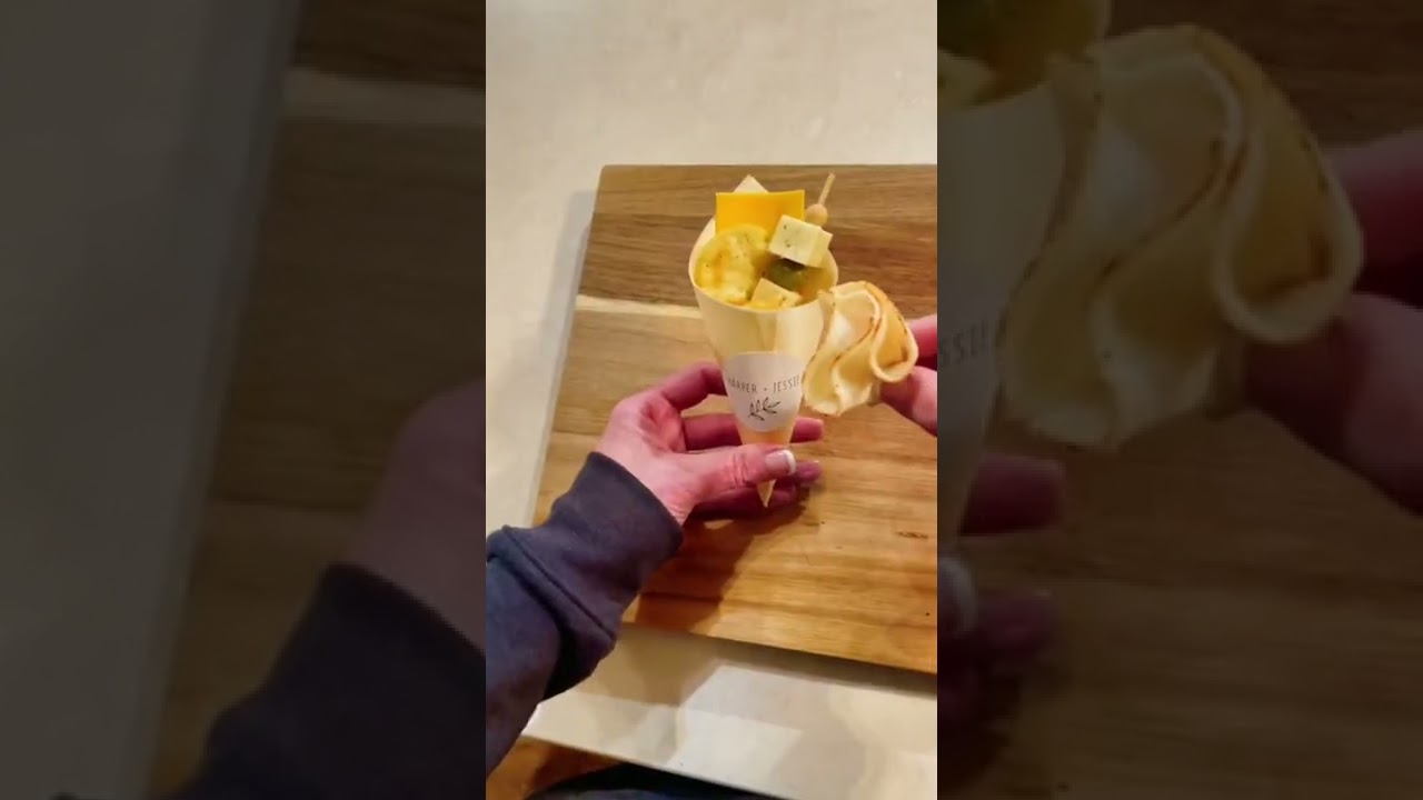 Make easy work of beautiful charcuterie cones for the next shower or brunch your planning.