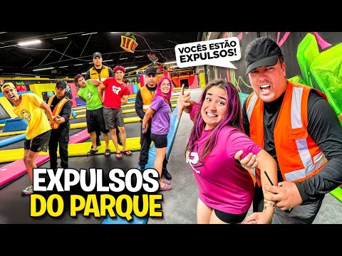 FOMOS EXPULSOS DO PARQUE DE TRAMPOLIM *Deu confusão !