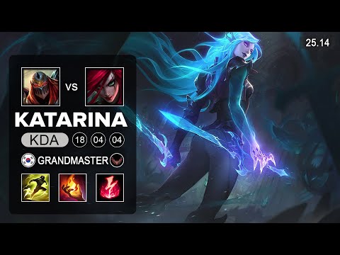 Katarina vs Zed Mid - KR Grandmaster - Patch 25.14 Season 15
