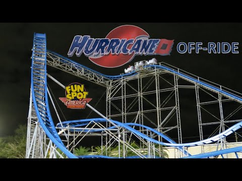 Hurricane Off-Ride Footage, Fun Spot America Kissimmee Miler Roller Coaster | Non-Copyright