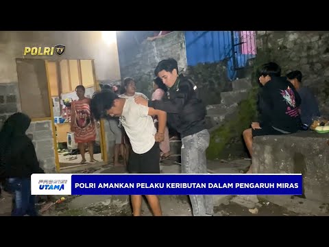 TIM PATROLI POLRES BITUNG, AMANKAN PELAKU KERIBUTAN DI BAWAH PENGARUH MIRAS