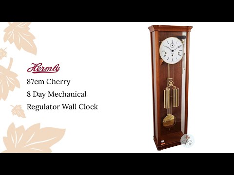 87cm Cherry 8 Day Mechanical Regulator Wall Clock By HERMLE
