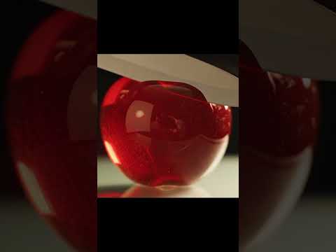 Cutting Glass Apple ASMR 🍎 – Ultra Realistic 8K | Satisfying Glass Cutting Sounds | التفاح الزجاجي