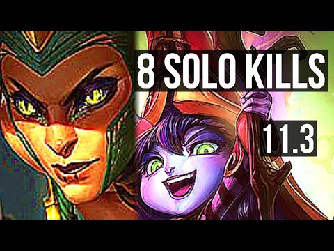 CASSIOPEIA vs LULU (MID) (DEFEAT) | 8 solo kills, 1900+ games, 1.8M mastery | KR Diamond | v11.3