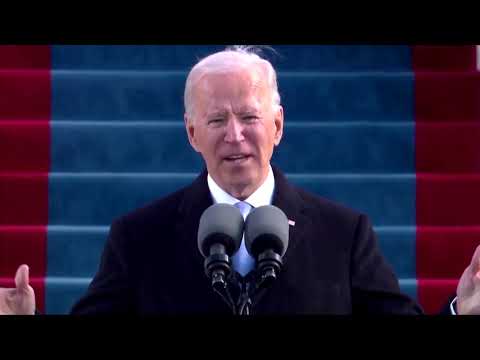 拜登就職演說。"結束這場非內戰 (Biden inauguration speech: 'end this 'uncivil war')