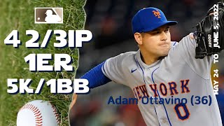 Adam Ottavino | May 24 ~ June 5 (6G), 2022 | MLB highlights
