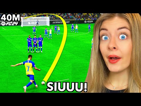 Meine FREUNDIN spielt zum 1. MAL FC 24! 👀⚽️