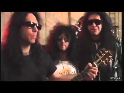 KISS   Play 'The Beatles' etc    Eric Carr on guitar  HOT IN THE SHADE rehearsals