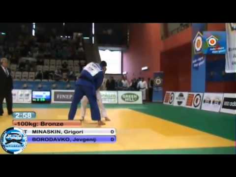 European Judo Open Men Prague 2014 Bronze -100kg MINASKIN Grigori (EST) - BORODAVKO Jevgenijs (LAT)