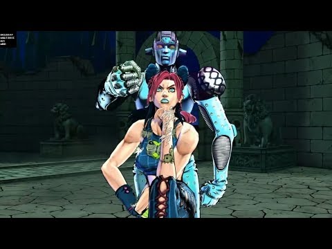 Personajes de Jojo's haciendo diferentes poses con Reggaeton de fondo