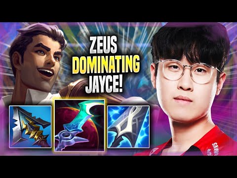ZEUS DOMINATING WITH JAYCE! - T1 Zeus Plays Jayce TOP vs Sion! | Season 2022
