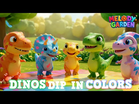 Dinos Dip In Colors - Nursery Rhymes & Kids Songs - Melody Garden