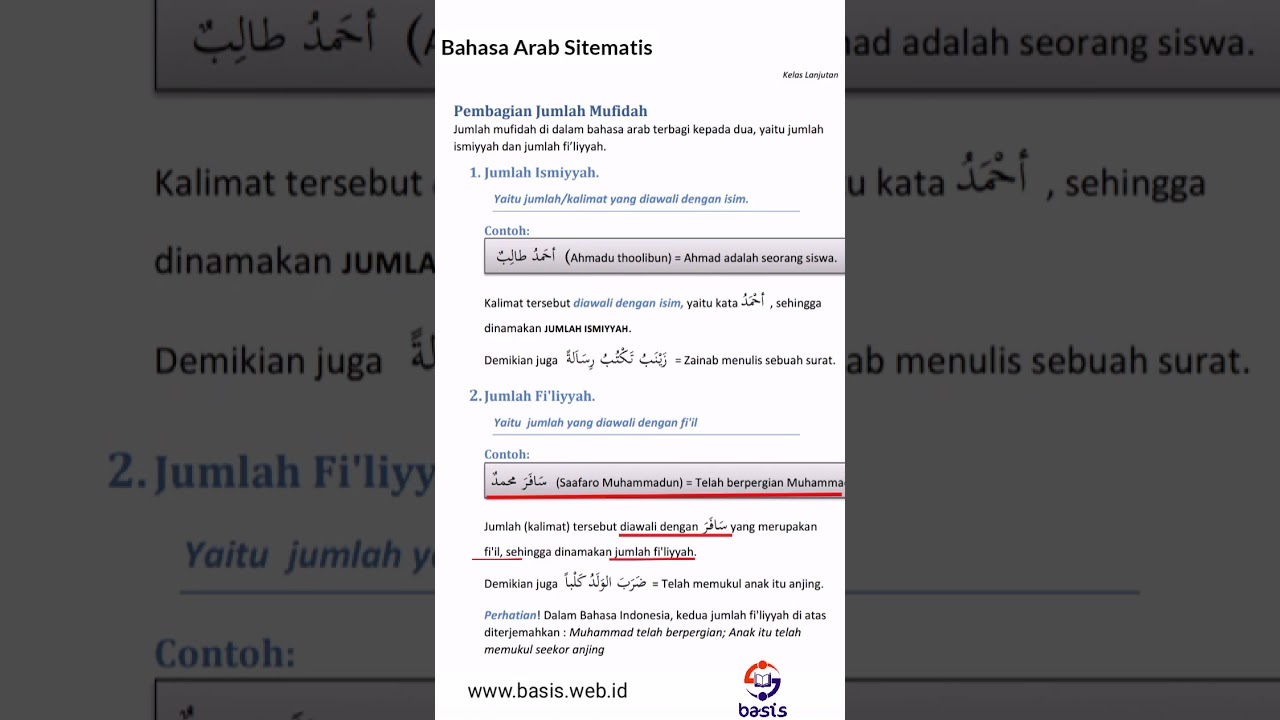 Pelajaran 45 ~ Pembagian Jumlah Mufidah Halaman 11
