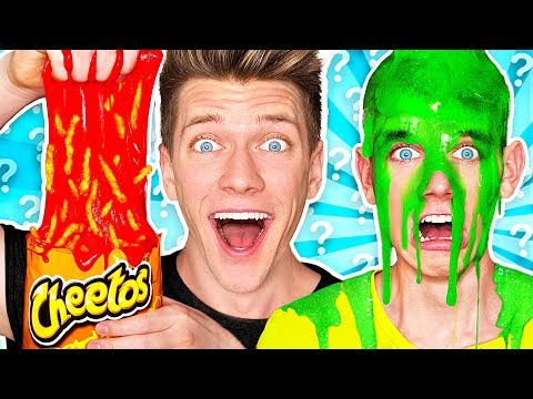 Mystery Wheel of Slime Challenge! *HOT CHEETOS SLIME* Learn How To Make DIY Switch Up Oobleck Food Video