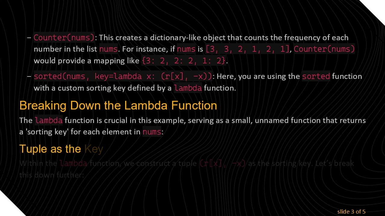 Understanding the Role of Tuple in Lambda Functions When Sorting in Python
