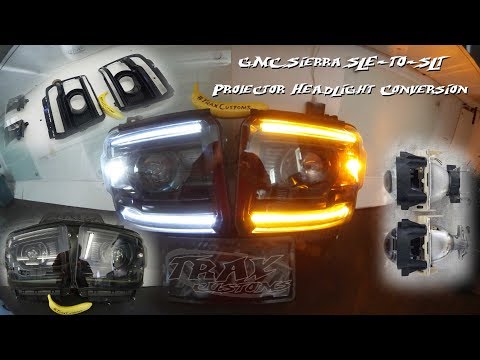GMC Sierra SLE to SLT Headlight Conversion