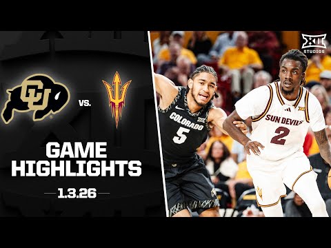 Colorado vs. Arizona State Game Highlights | 2025-26 Big 12 Men’s Basketball