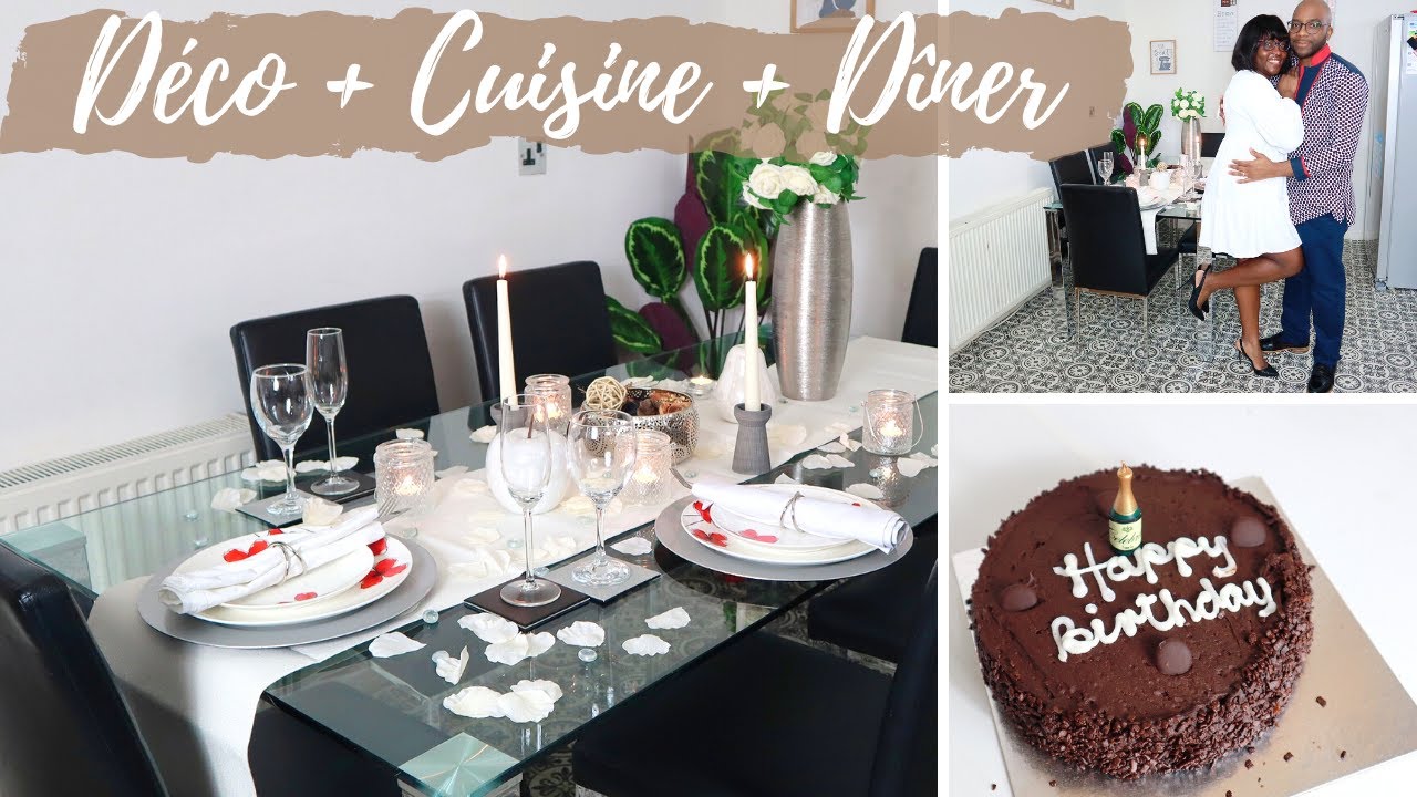 ORGANISATION D'ANNIVERSAIRE: IDÉE DÉCORATION MINIMALISTE DE TABLE DINNER ROMANTIQUE 💏 /CUISINE VEGAN