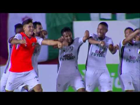 O gol de Gustavo Scarpa para o Fluminense contra o Globo FC pela Copa do Brasil 2017