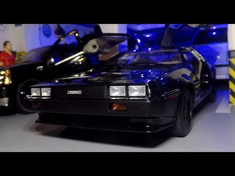 New 1/18 Delorean DMC By Autoart Black On Black Full Review